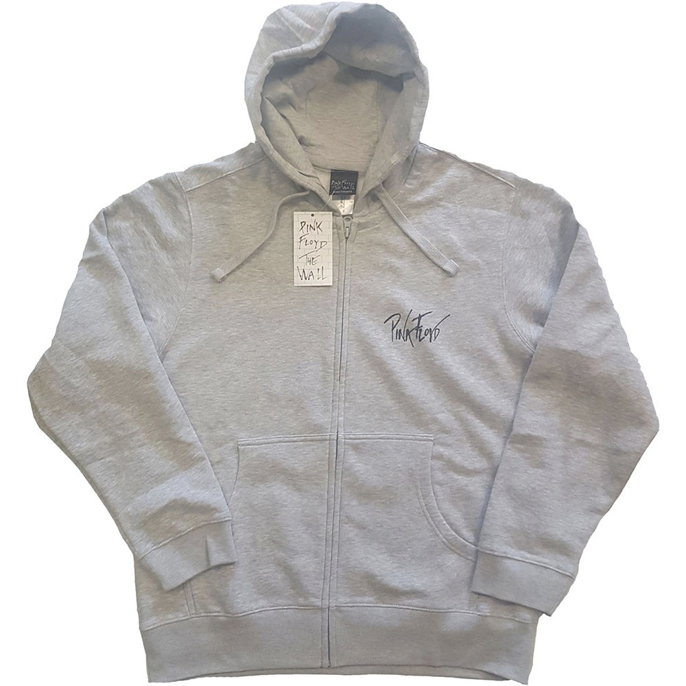 Pink Floyd - The Wall Faded Hammers Logo Zip hoodie - Grey